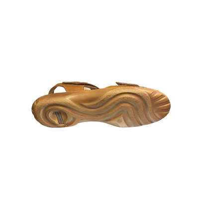 Sandale à 2 velcros en cuir cognac|Grande taille femme|Josef Seibel