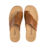 Mule entre-doigt en cuir cognac| Grande taille femme | GABOR