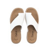 Mule entre-doigt en cuir blanc | Grande taille femme | GABOR