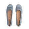 ballerine ajourée nubuck bleu ciel  | Grande taille femme | Gabor