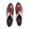 Bottine en cuir cognac avec un talon large | Grande pointure femme |GABOR