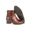 Bottine en cuir cognac avec un talon large | Grande pointure femme |GABOR