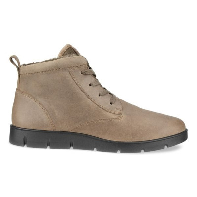 Chaussures boots à lacets grise nubuck hydromax | Grande pointure femme | ECCO