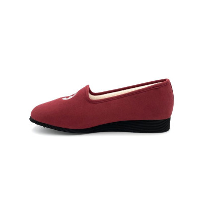Chausson en alcantara lavable prune | Grande taille femme | EXQUISE