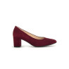 Escarpin chèvre velours bordeaux talon de 6cm | Grande taille femme | Gabor