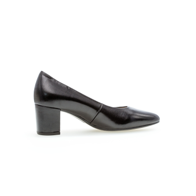 escarpin bout pointu cuir lisse noir |Grande taille femme | Gabor