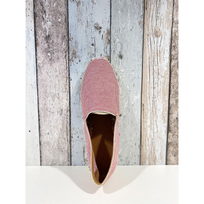 Espadrille vichy rouge et blanc| Grande taille femme| Don Quichosse