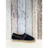 Espadrille noire avec des motifs| Grande taille femme| Don Quichosse