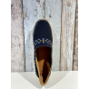 Espadrille noire avec des motifs| Grande taille femme| Don Quichosse