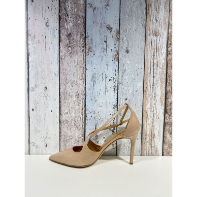 Escarpin talon très haut  en cuir en grande taille pour femme