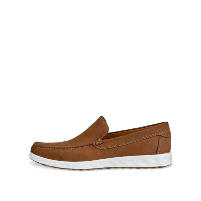 Mocassin sport semelle amovible cuir couleur camel|Grande taille homme|Ecco