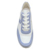 tennis de ville cuir blanc et bleu| grande pointure femme | SEMLER