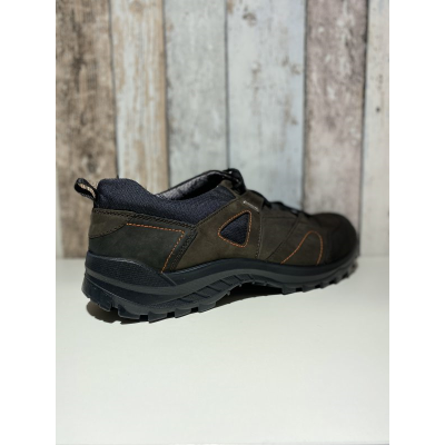 Chaussure de Marche en cuir marron en Grande Taille Homme