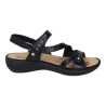 Sandale à 3 réglages en cuir noir| Grande taille femme | Westland