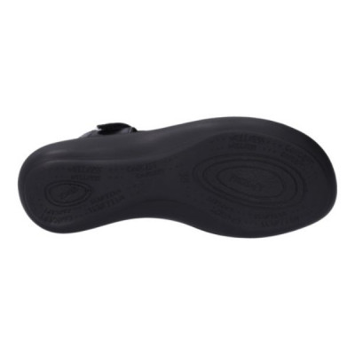 Sandale à 3 réglages en cuir noir| Grande taille femme | Westland