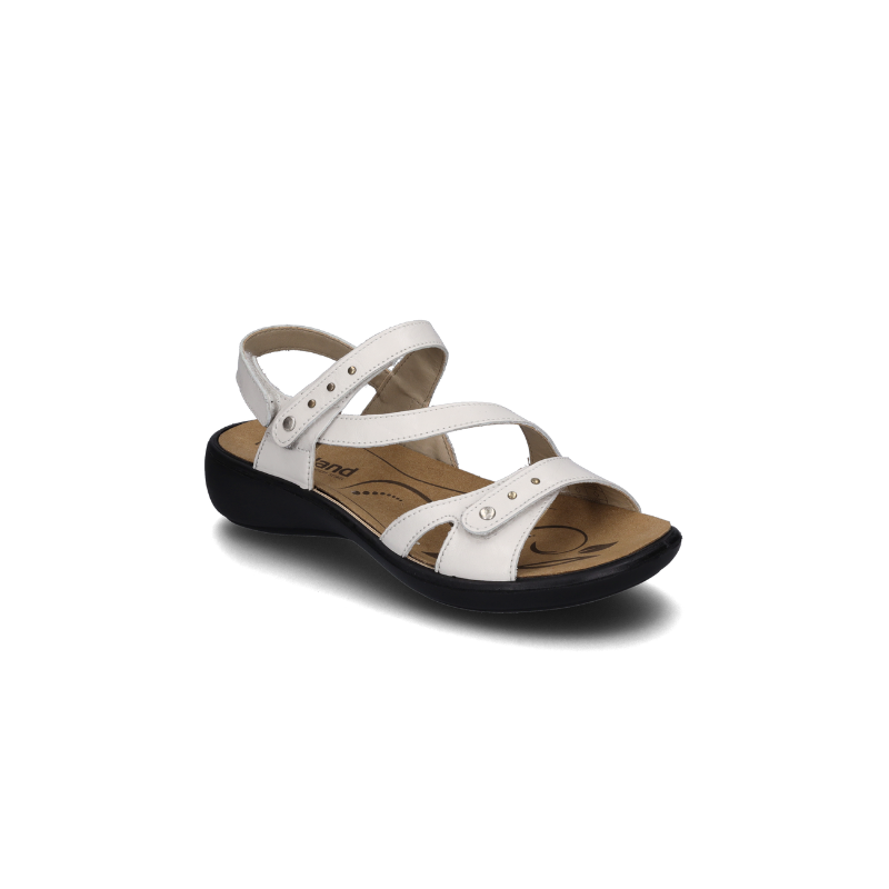 Sandale confort en cuir blanc|Grande taille femme|Westland