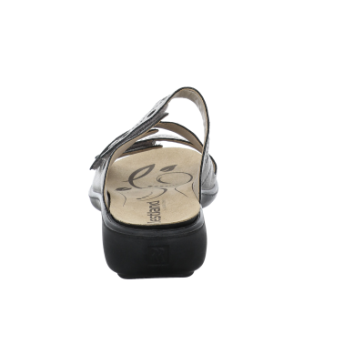 mule cuir avec trois velcro de réglage et semelle amovible