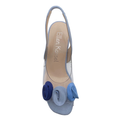 sandale mica nubuck bleu ciel| petite taille femme | Ellen Kassel