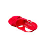Sandale rouge avec plateau et talon très haut en Petite Taille Femme