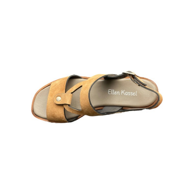 Sandale avec petite talon en cuir en Petite Taille Femme