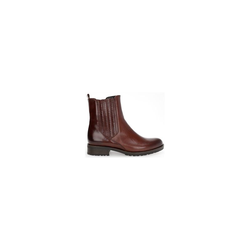 Chaussures boots haute cognac en cuir | Grande taille femme |GABOR