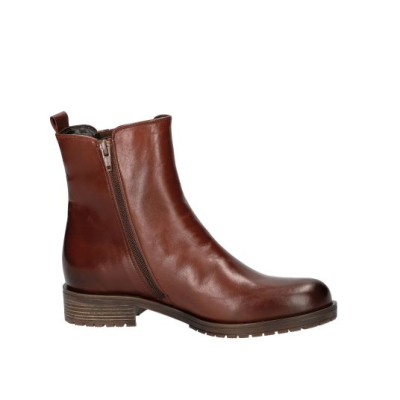 Chaussures boots haute cognac en cuir | Grande taille femme |GABOR