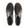 Boots en cuir noir à talon plat et petite boucle | Grande pointure femme | GABOR
