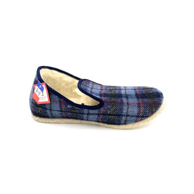 Chausson charantaise en laine marine | Grande taille homme | Fargeot