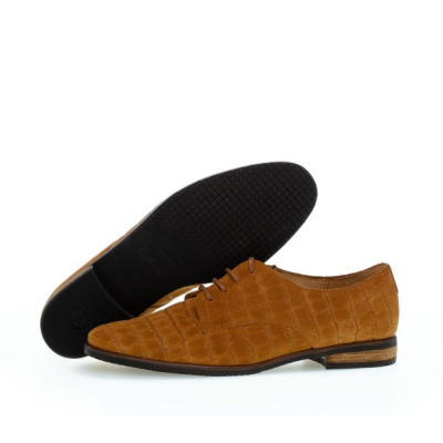 Derby ville pour femme en velours typé croco | Grande taille femme | GABOR