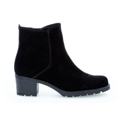 Bottine à talon en cuir noir | Grande pointure femme | Gabor