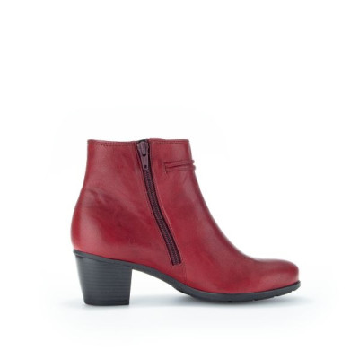 Bottine en cuir rouge à talon | Grande taille femme | Gabor