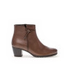Bottine habillée à talon en cuir marron | Grande taille femme | Gabor