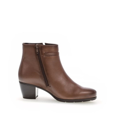 Bottine habillée à talon en cuir marron | Grande taille femme | Gabor
