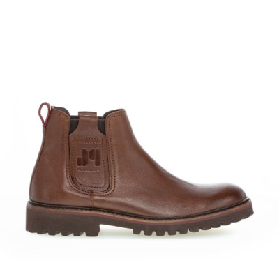 Boots chelsea en cuir marron et semelle épaisse | Grande pointure homme | Pius Gabor