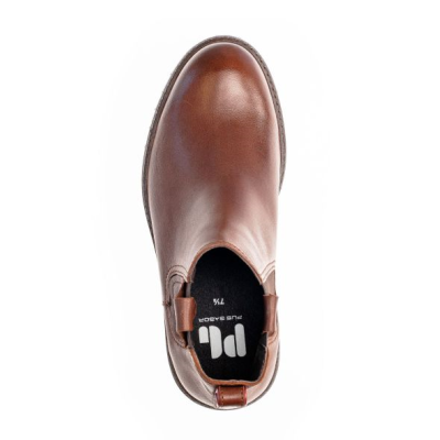 Boots chelsea en cuir marron et semelle épaisse | Grande pointure homme | Pius Gabor