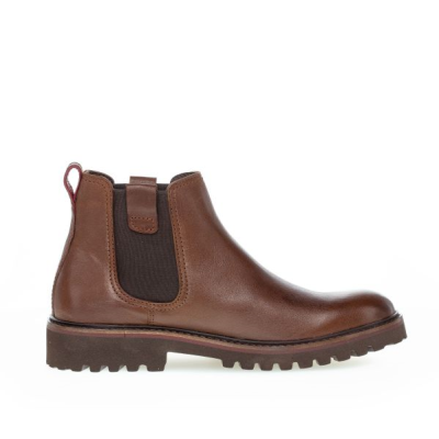 Boots chelsea en cuir marron et semelle épaisse | Grande pointure homme | Pius Gabor