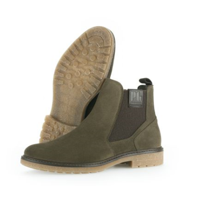 Boots chelsea kaki en cuir suédé | Grande pointure homme | Pius Gabor