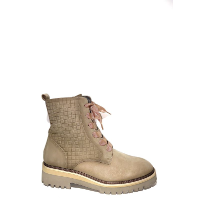 Boots à lacets en nubuck beige | Grande taille femme | Softwaves