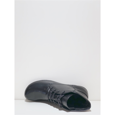 Boots fourrée à lacets en cuir noir |  Grande pointure femme | Josef Seibel