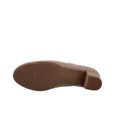 Escarpins babies chèvre-velours camel 1 velcro|Petite taille femme|Semler