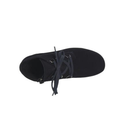 Boots à lacets Judith en velours noir en Petite Taille Femme