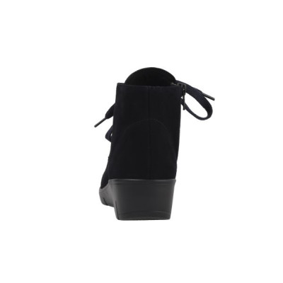 Boots à lacets Judith en velours noir en Petite Taille Femme