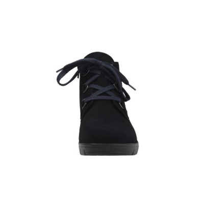 Boots à lacets Judith en velours noir en Petite Taille Femme