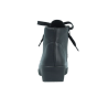 Boots à lacets en cuir lisse noir en Petite Taille Femme