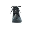 Boots à lacets en cuir lisse noir en Petite Taille Femme