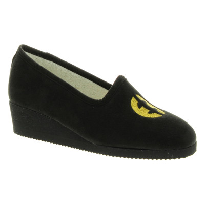 Chausson noir en alcantara lavable noir  | Petite pointure femme | EXQUISE