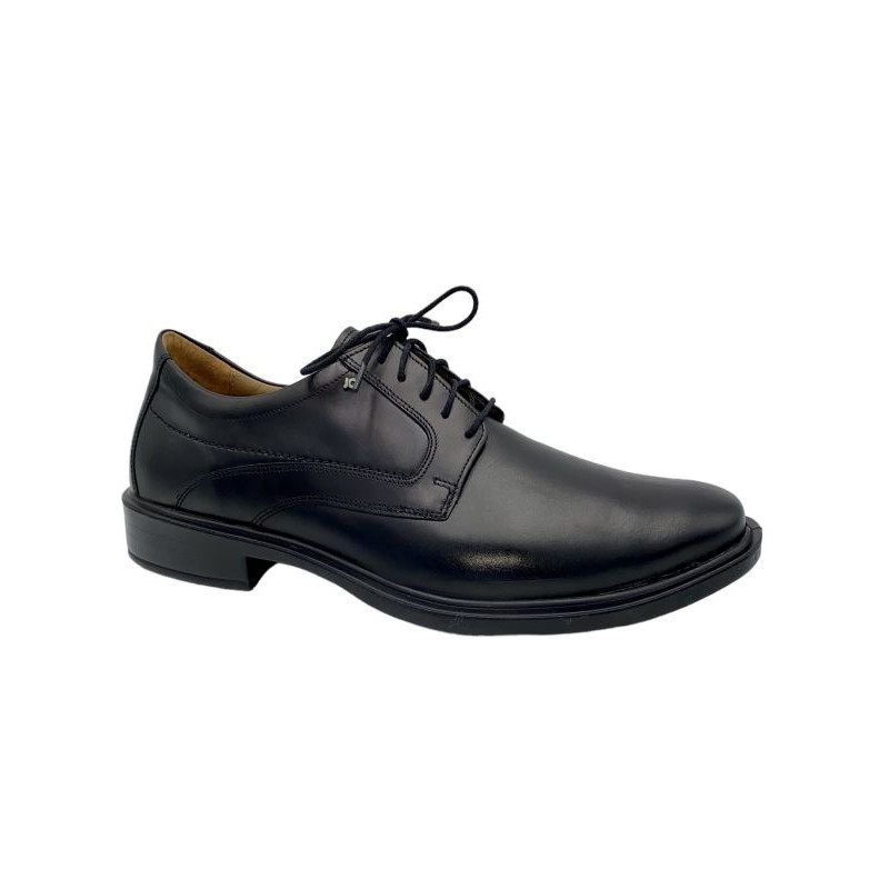 Derby grande largeur cuir lisse noir|Grande taille homme|Jomos