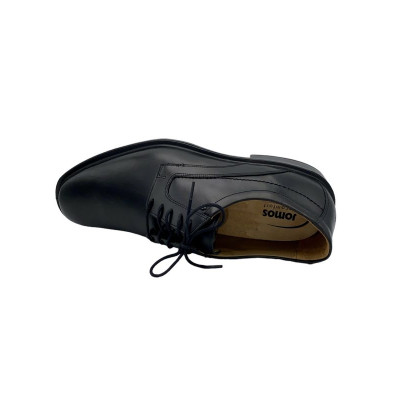 Derby grande largeur cuir lisse noir|Grande taille homme|Jomos