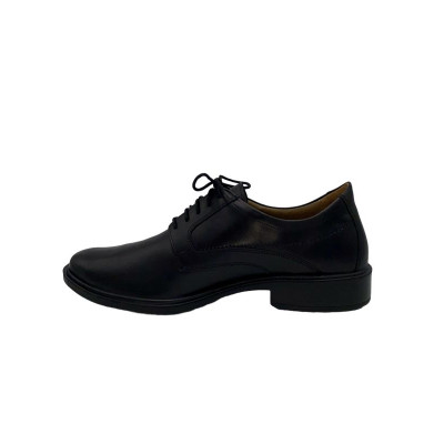 Derby grande largeur cuir lisse noir|Grande taille homme|Jomos