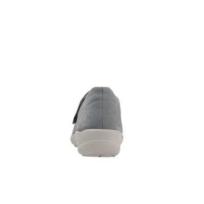Ballerine confort à scratch en nubuck bleu ciel | Petite pointure femme | Semler